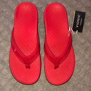 Vionic red sandals